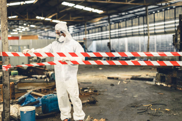 Professional Biohazard Cleanup technician working in Sultana, CA